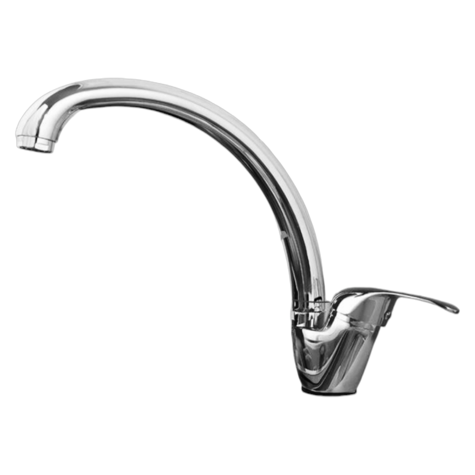 Смесител за кухня с висок чучур, Сребрист SU33