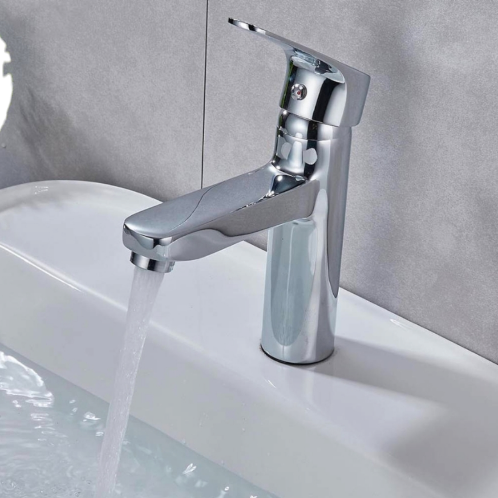 Смесител за умивалник стоящ тип, Сребрист GT-DK