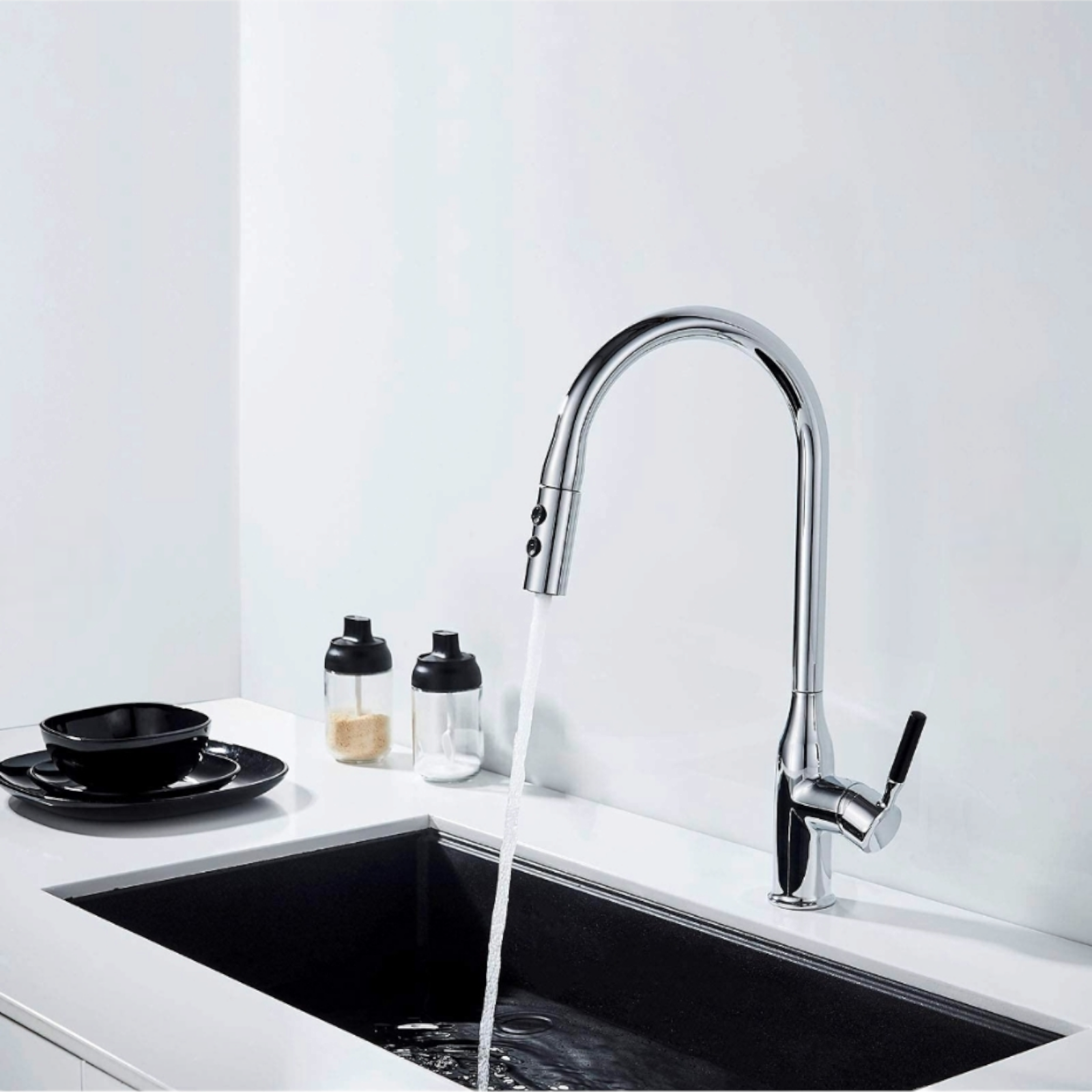 Смесител за кухненски умивалник, Сребрист TCL-8033