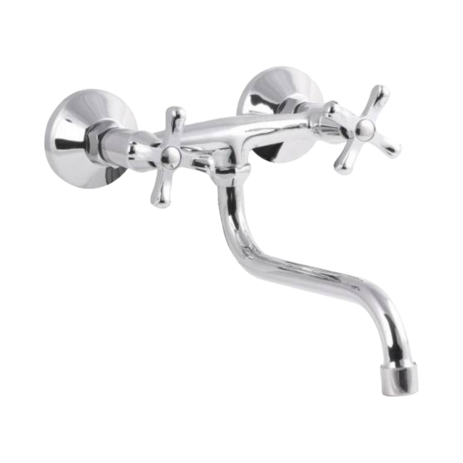 Смесител за умивалник в ретро стил с чучур отдолу, Сребрист OD-1(SU1003S)