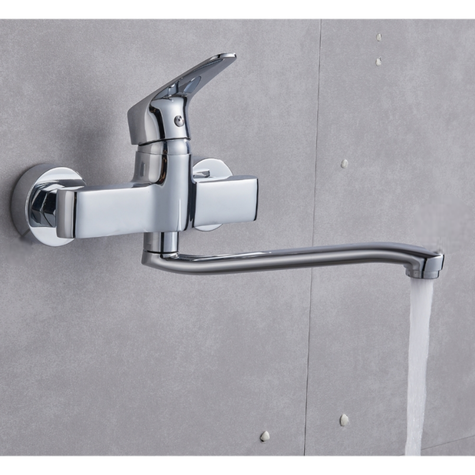 Стенен смесител за умивалник, Сребрист GT-CF