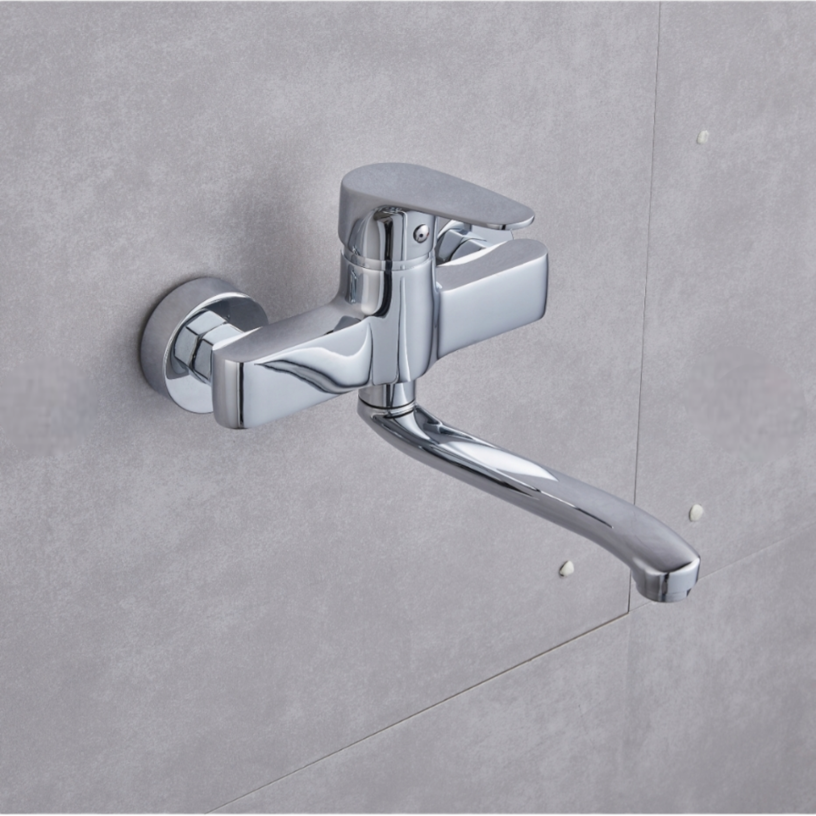 Стенен смесител за умивалник, Сребрист GT-CF