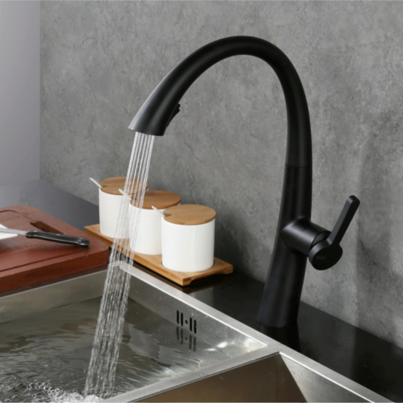 Смесител за кухня, Черен OD(W059)