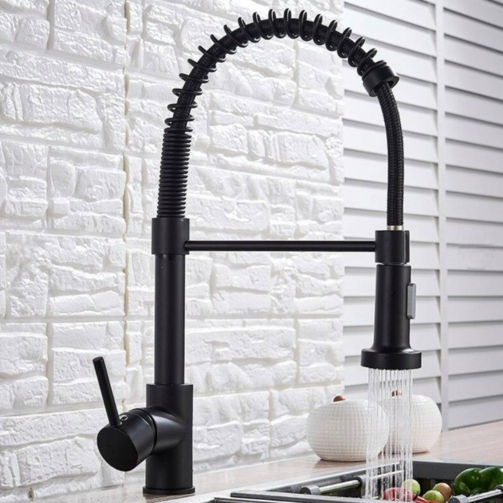 Смесител за кухня, Черен HL-KING