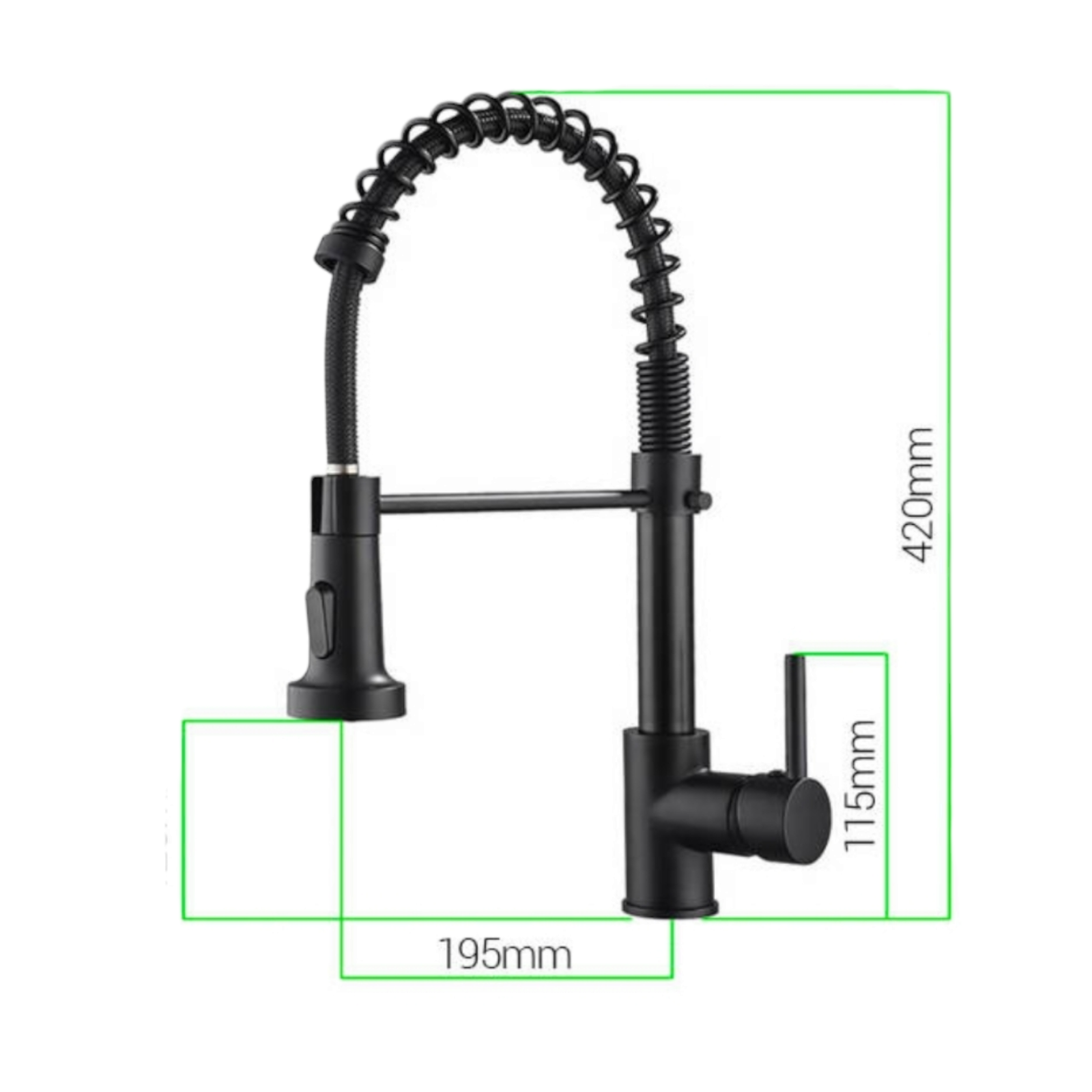 Смесител за кухня, Черен HL-KING