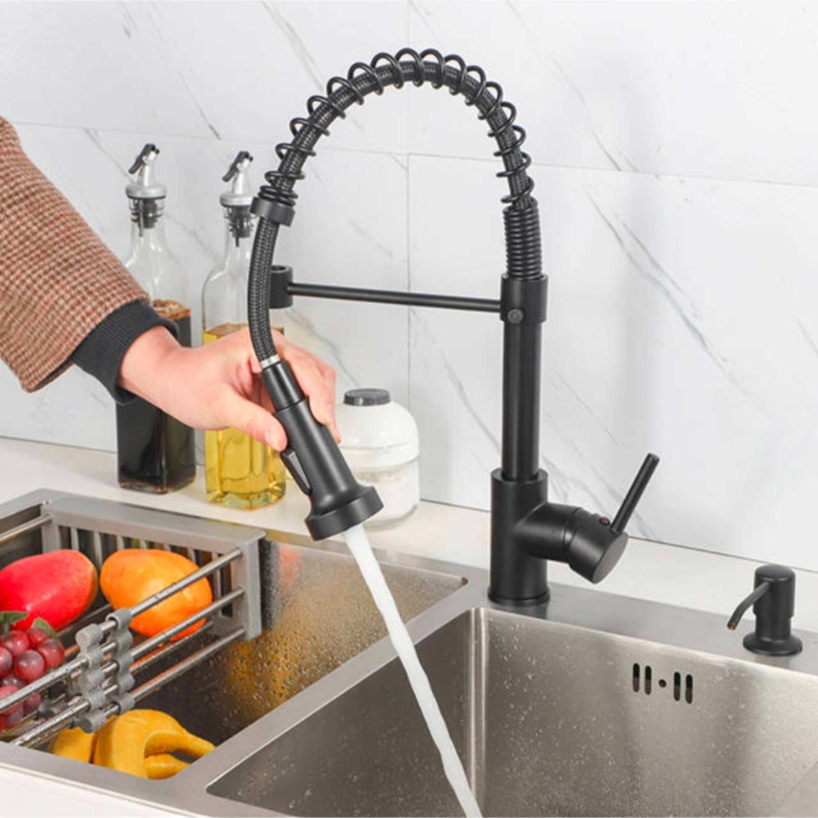 Смесител за кухня, Черен HL-KING