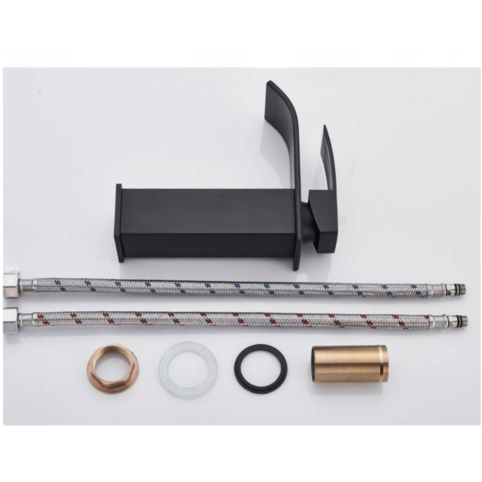 Смесител за умивалник каскаден тип, Черен TFDK-08B