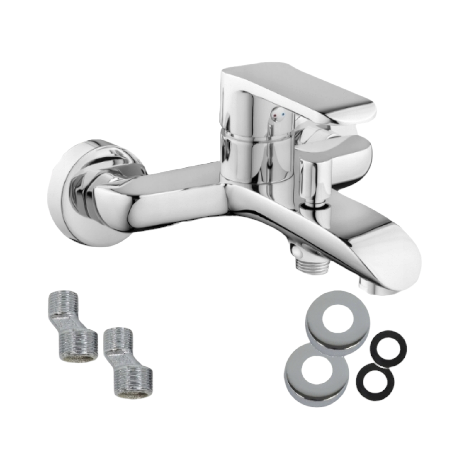 Стенен смесител за душ/вана, Сребрист SHD003