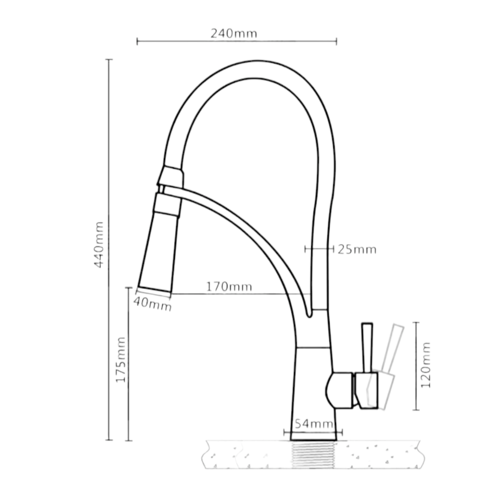 Смесител за кухня, Златист PT-7197G