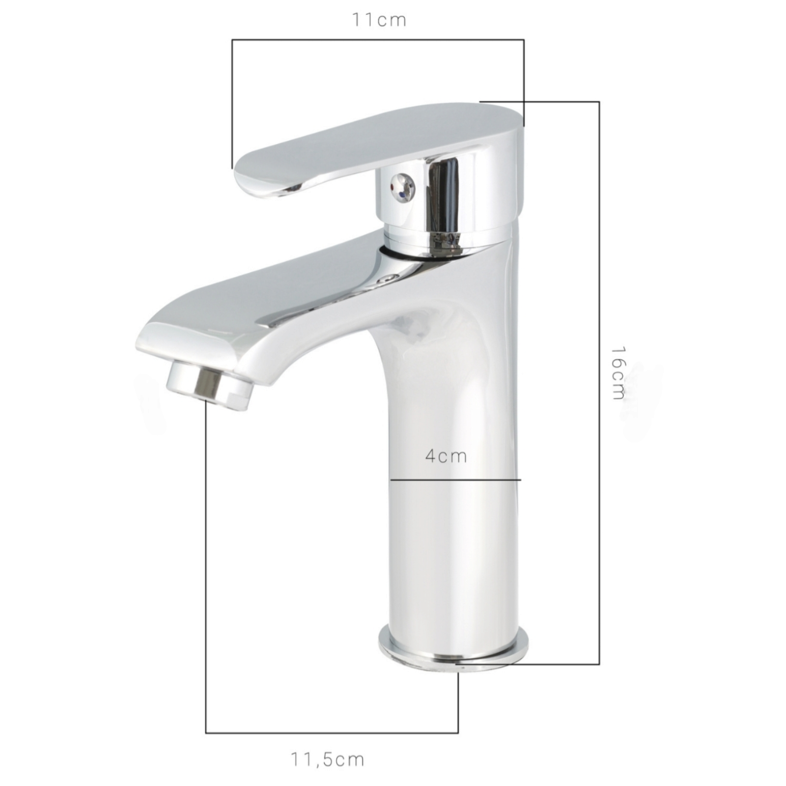 Смесител за умивалник, Сребрист SHD001