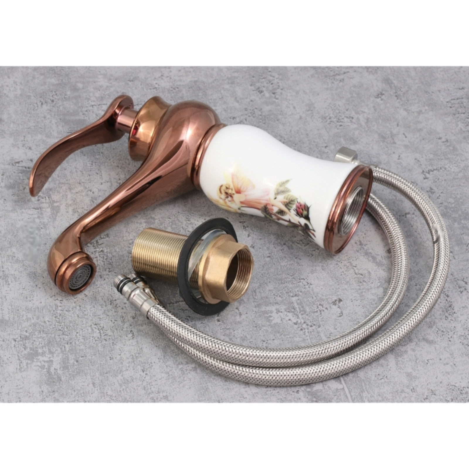 Смесител за умивалник в меден цвят SONG-004