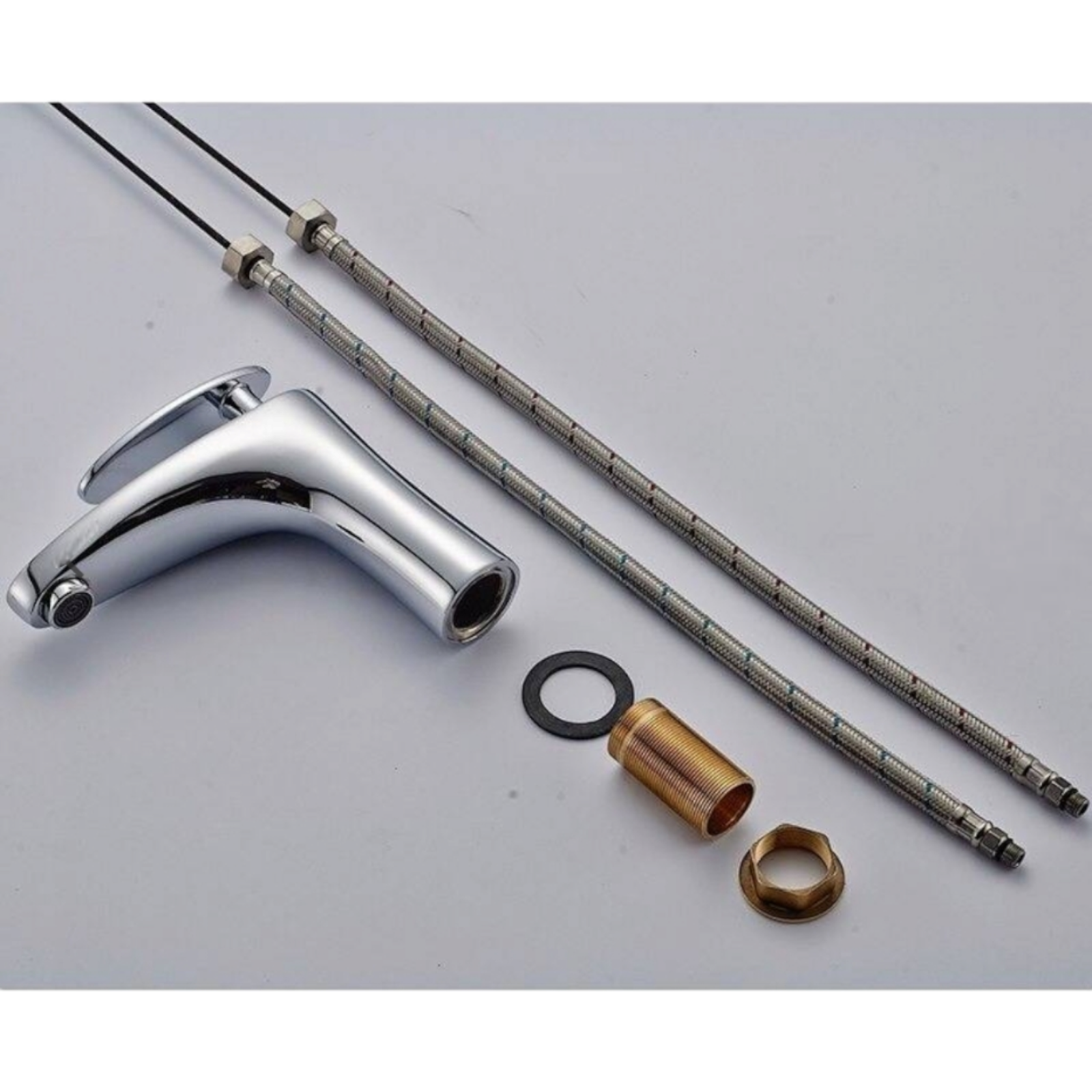 Смесител за умивалник, Сребрист ELVA-004