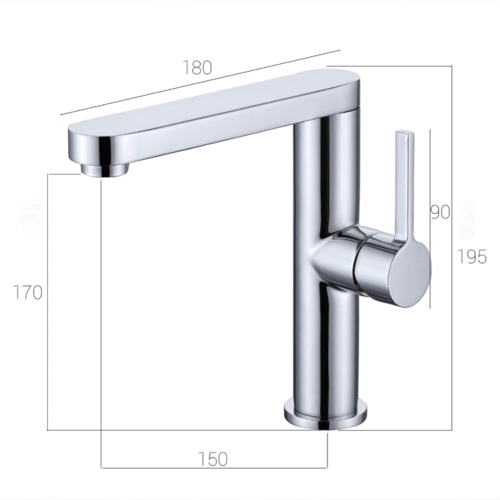 Смесител за умивалник стоящ 9107