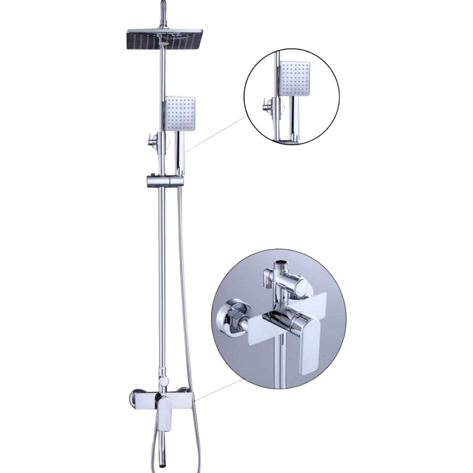Душ колона със смесител, Хром HS-008