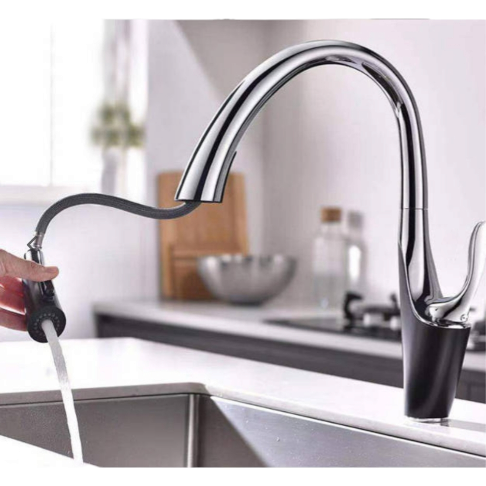 Смесител за кухня стоящ, Сребрист OD-7(W054)