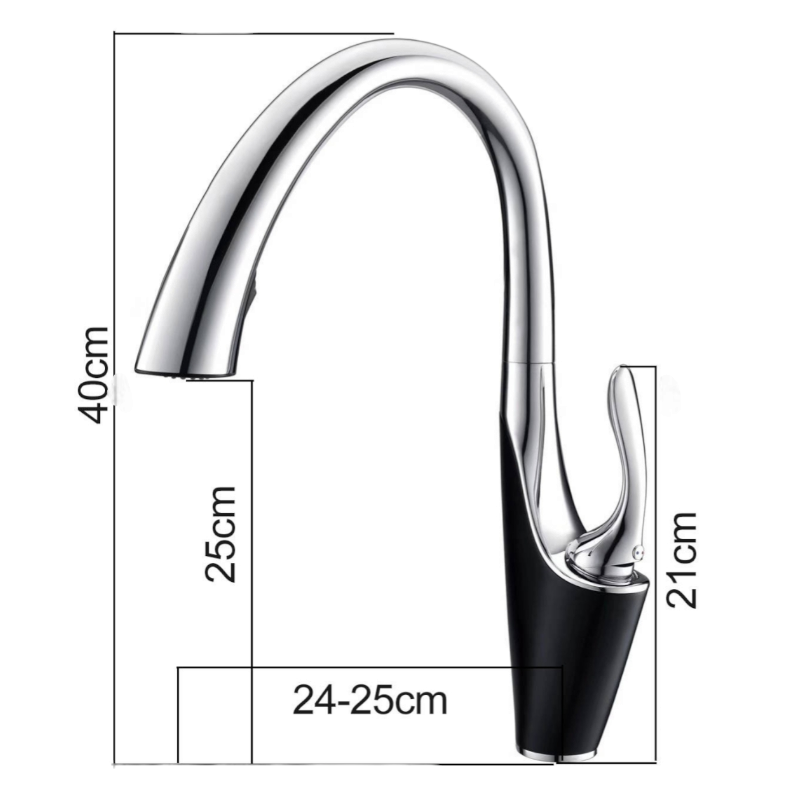 Смесител за кухня стоящ, Сребрист OD-7(W054)