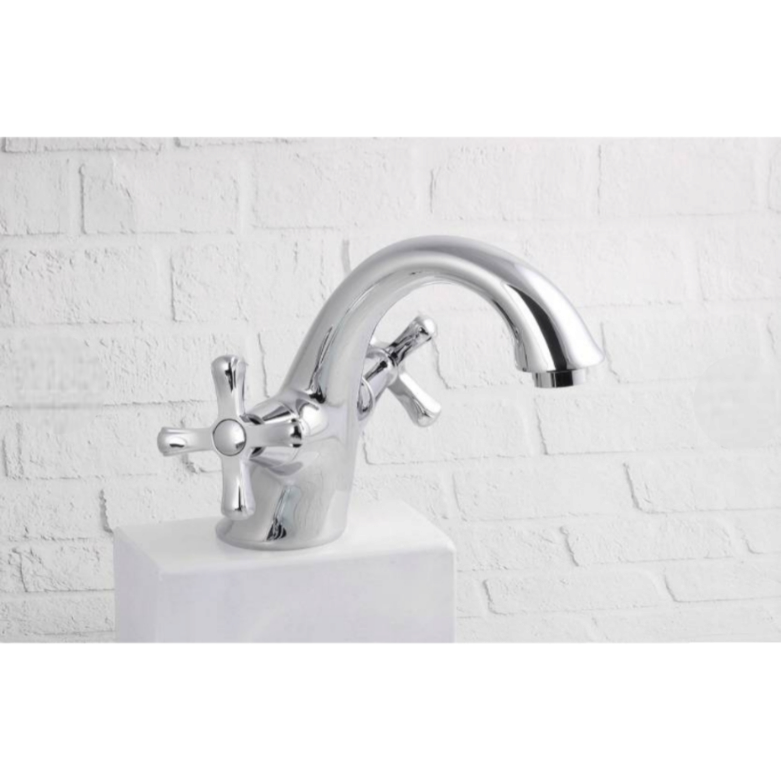 Смесител за умивалник в ретро стил, Сребрист 1005005C