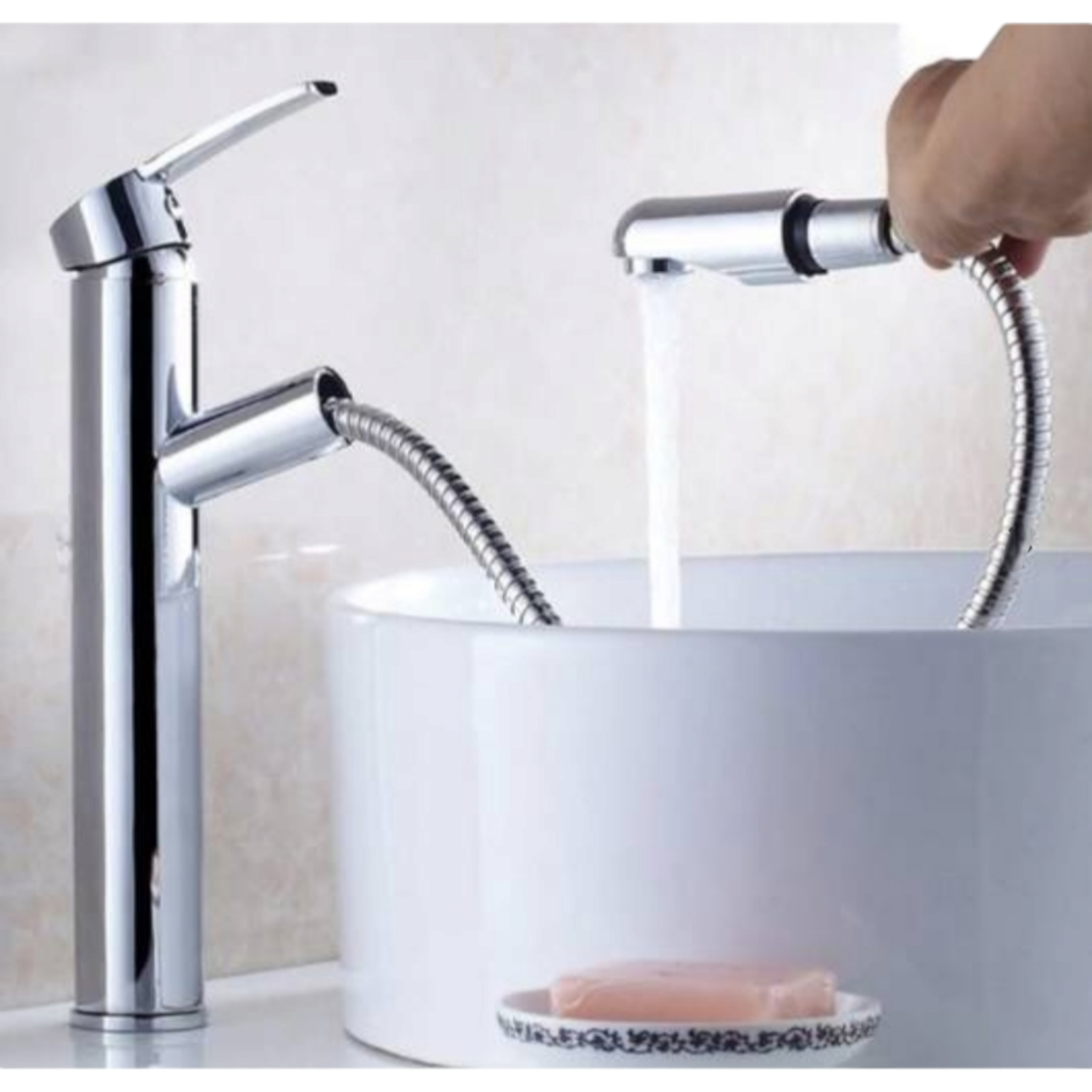 Смесител за умивалник с издърпващ се чучур BCL-03