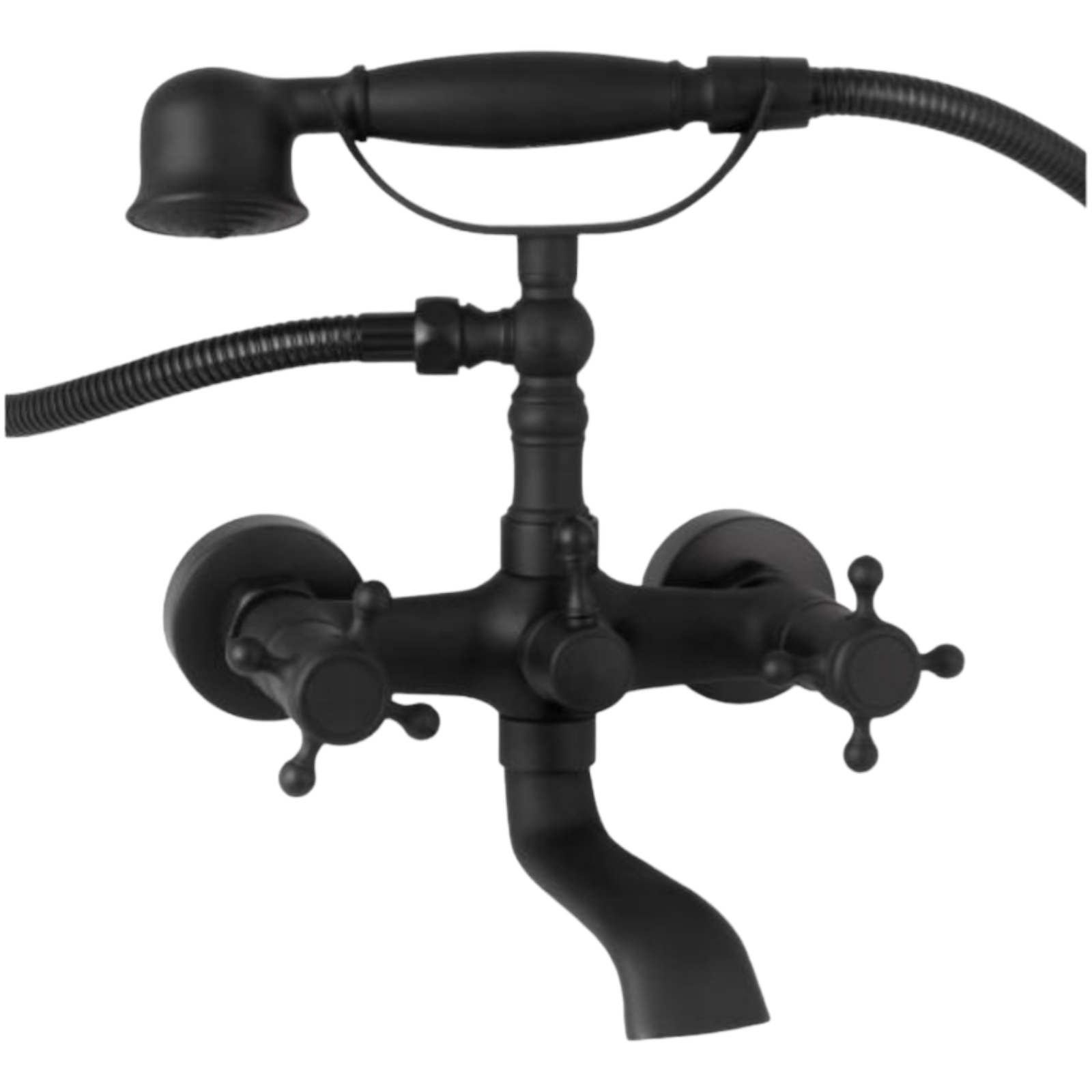 Смесител за баня с душ слушалка ретро, Черен DDM007