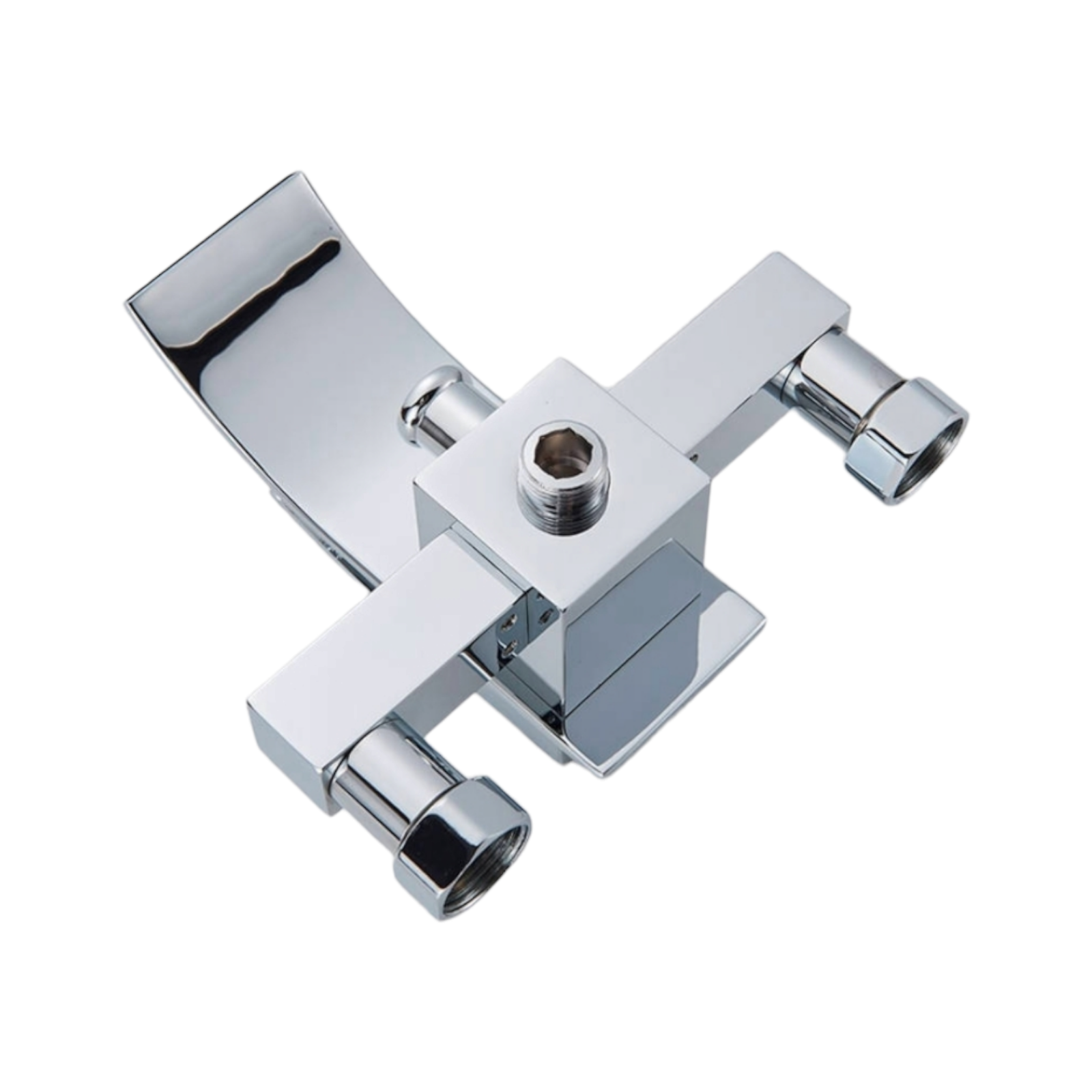 Смесител за душ/вана каскаден тип, Сребрист TFSL-01