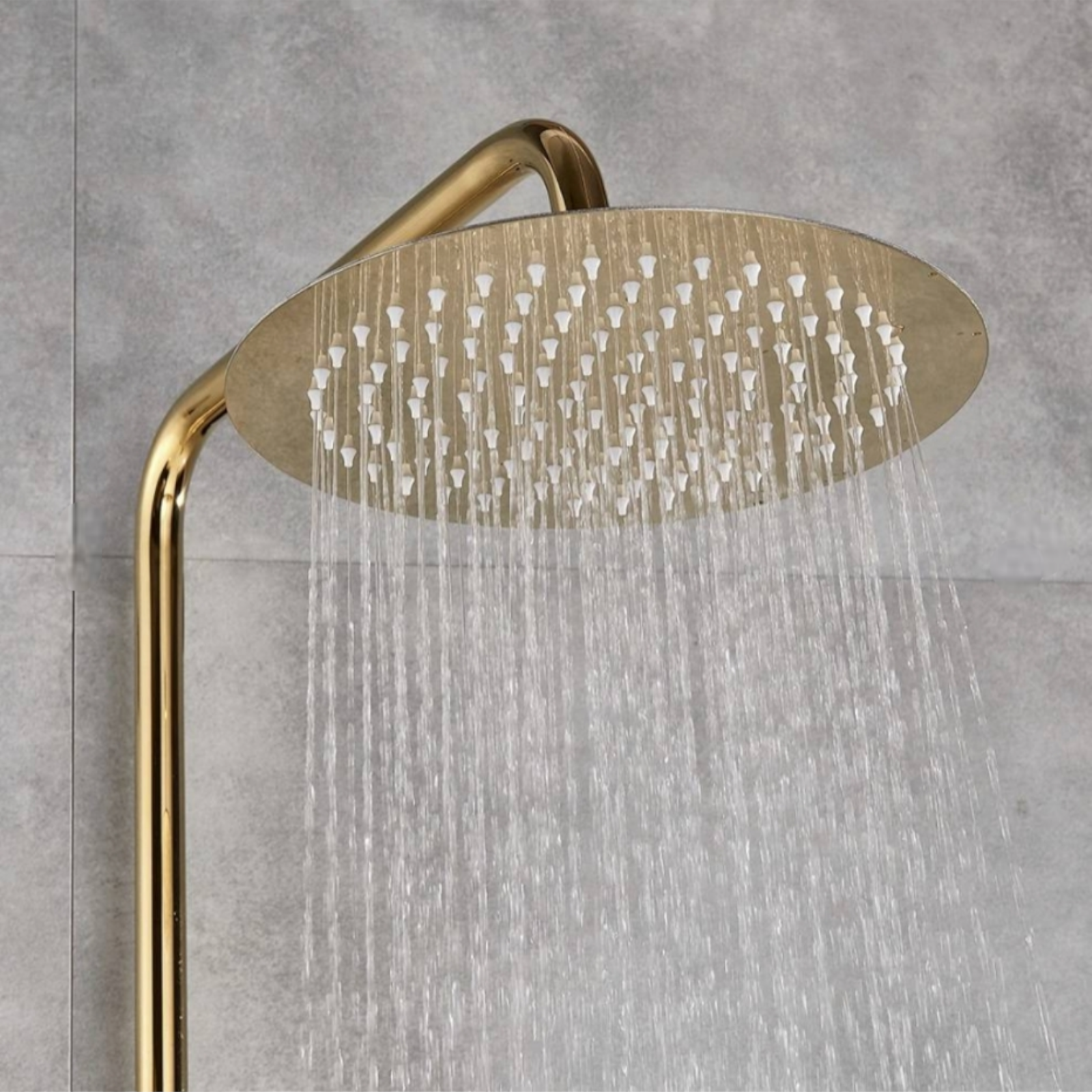 Смесител за баня в комплект с душ колона, Златист 8833G