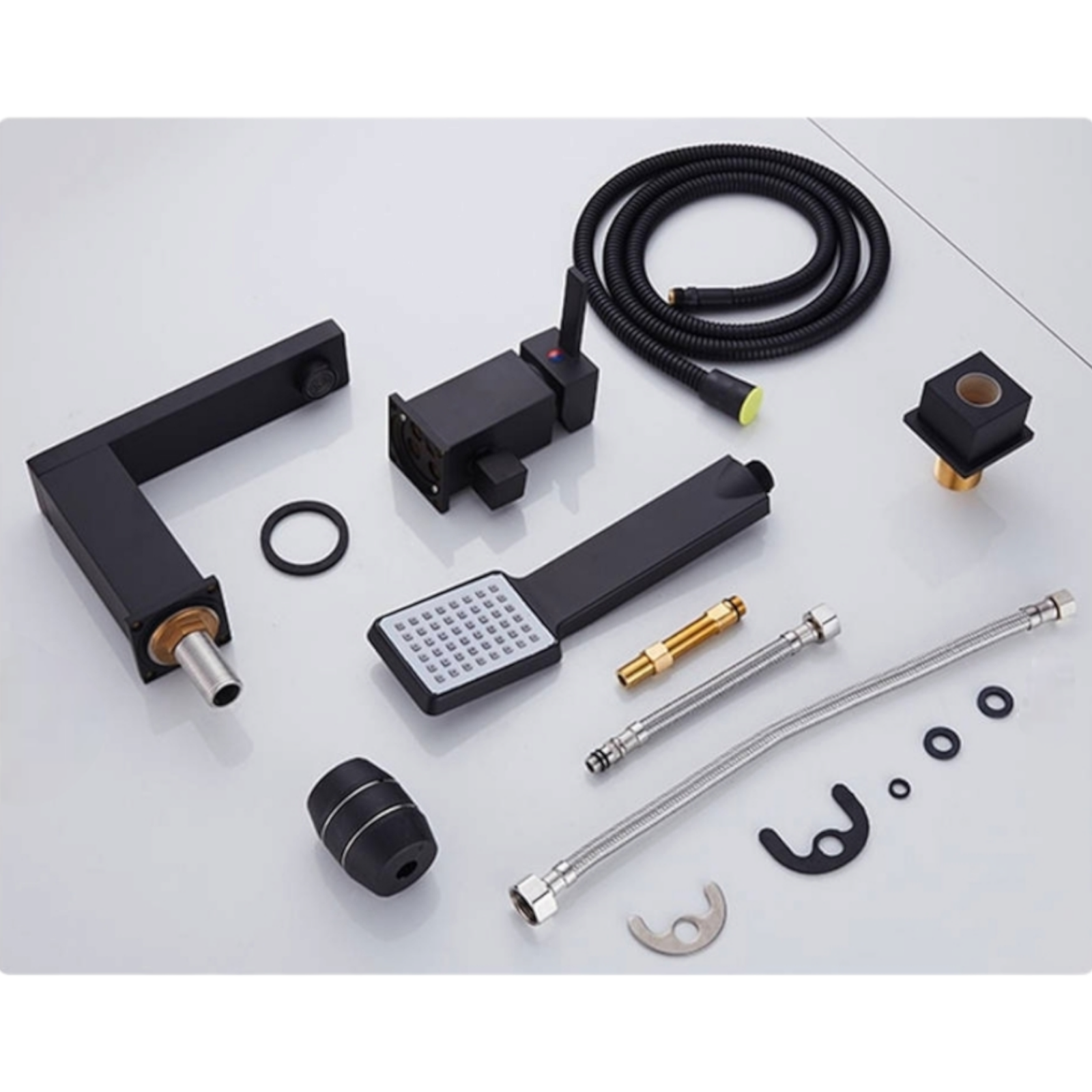 Смесител за вана от три части, Черен HF0031B