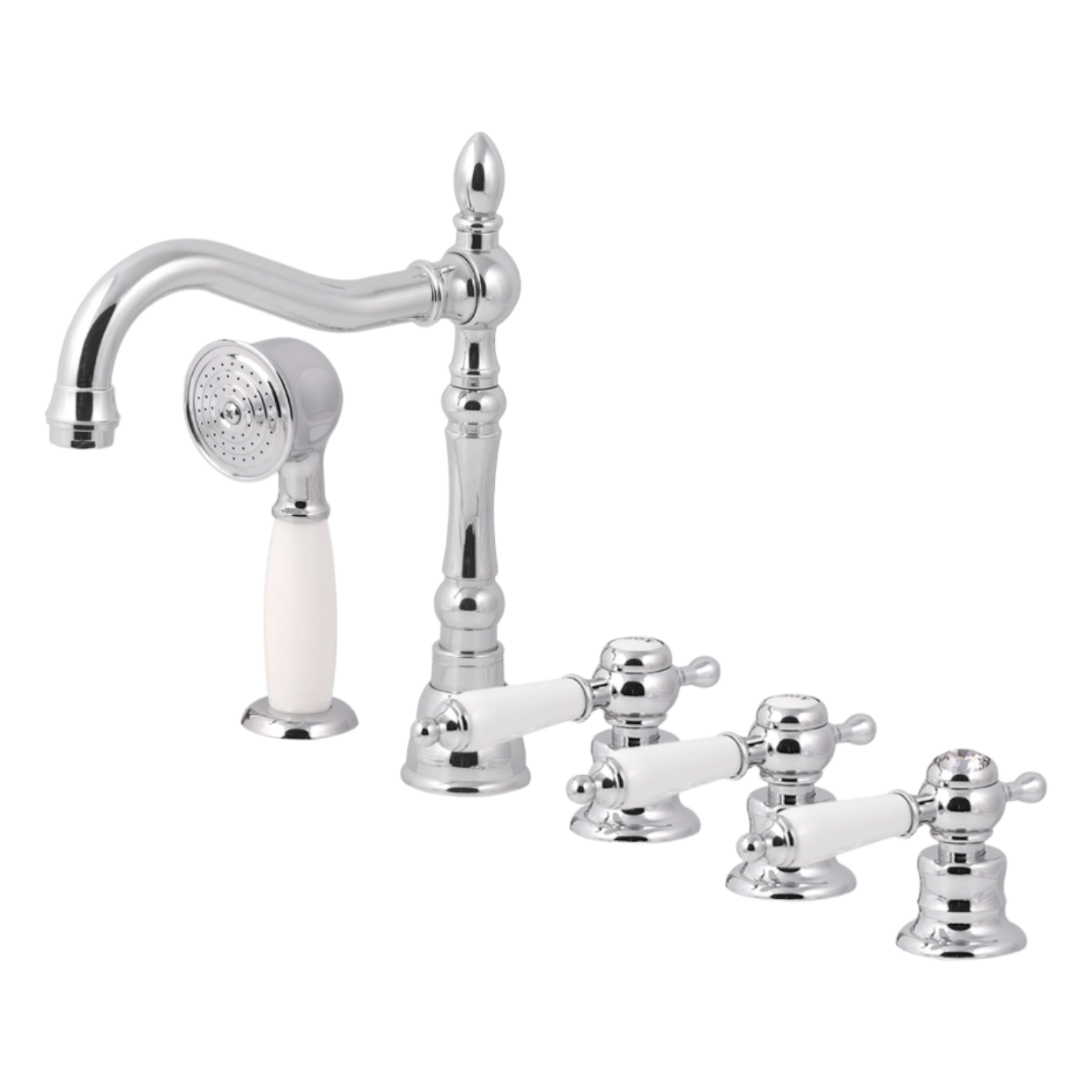 Смесител за вана от три части, Сребрист HF0048