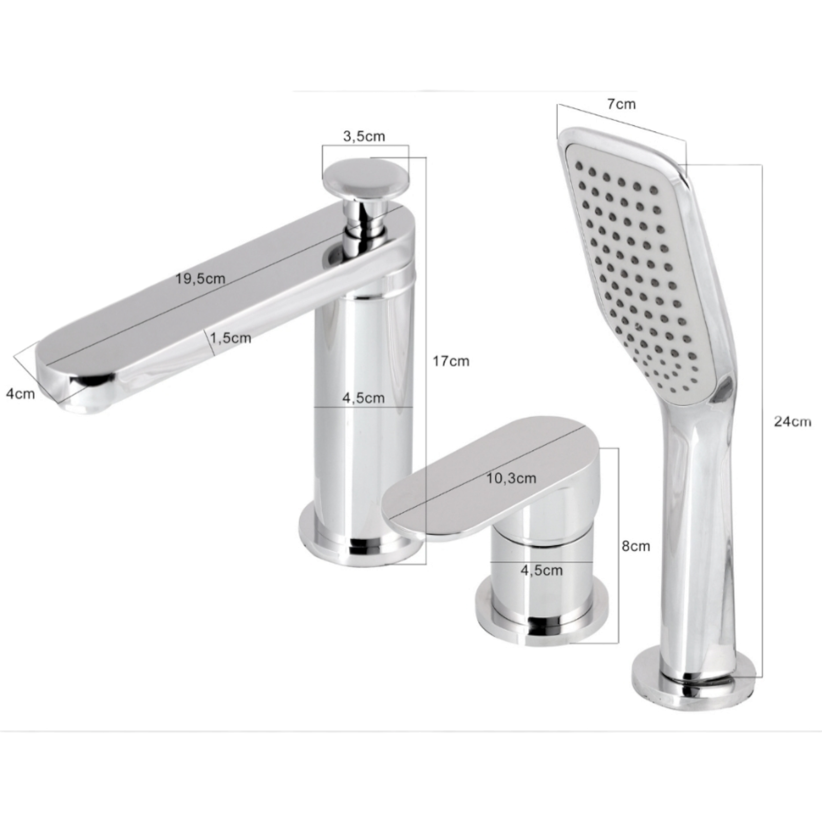 Смесител за вана+смесител за умивалник HF0060+UMYWALKOWA