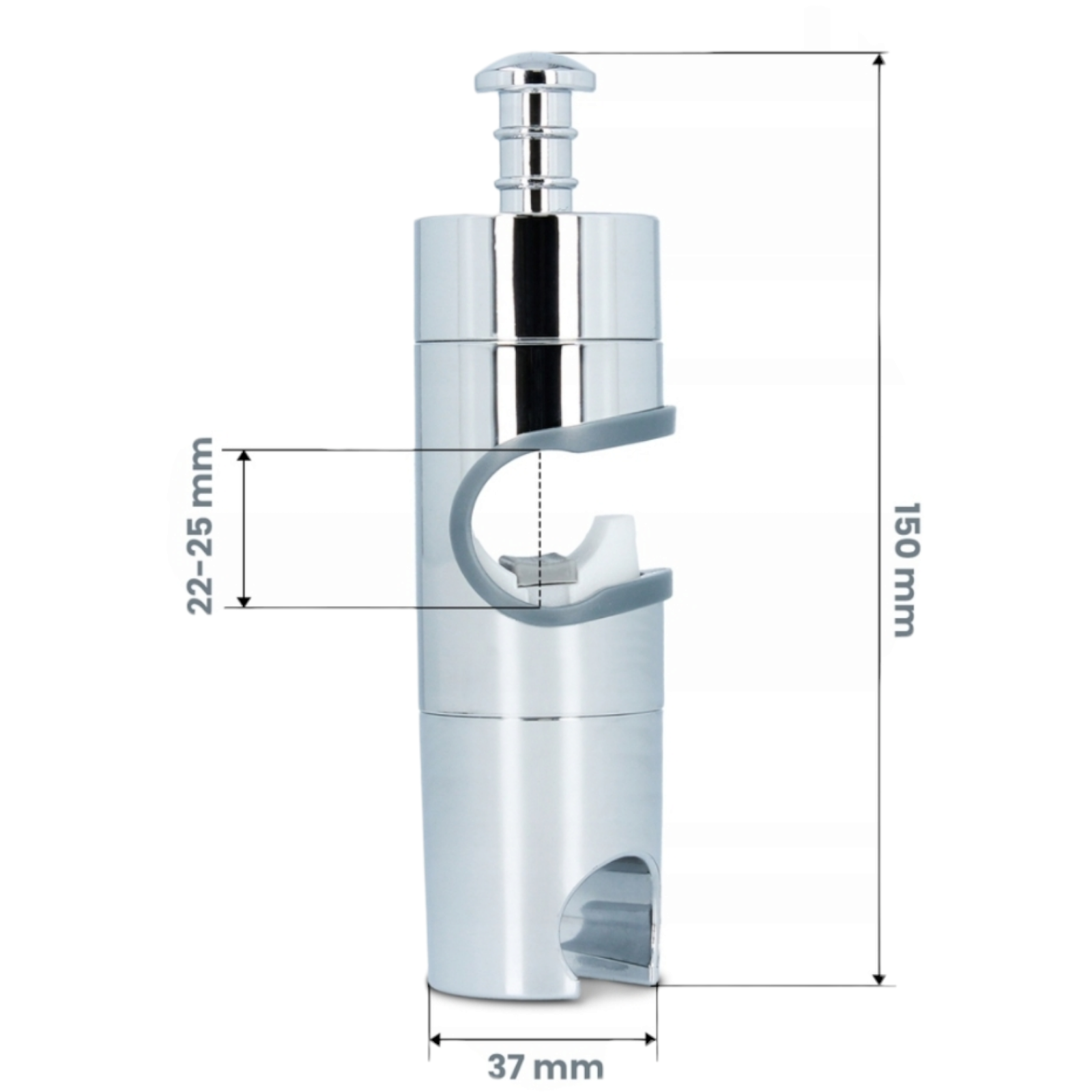 Държач за душ колона със страничен бутон, Сребрист DRAZKA 22/25