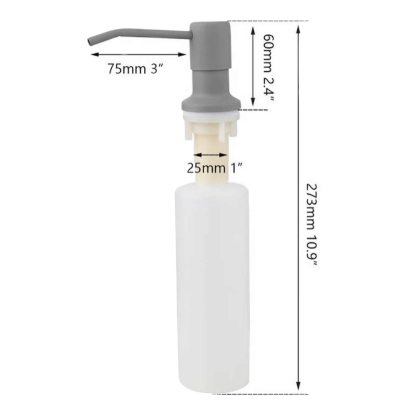 Дозатор/Диспенсър за течен сапун, пяна, душ гел, Бежов AH-21WW