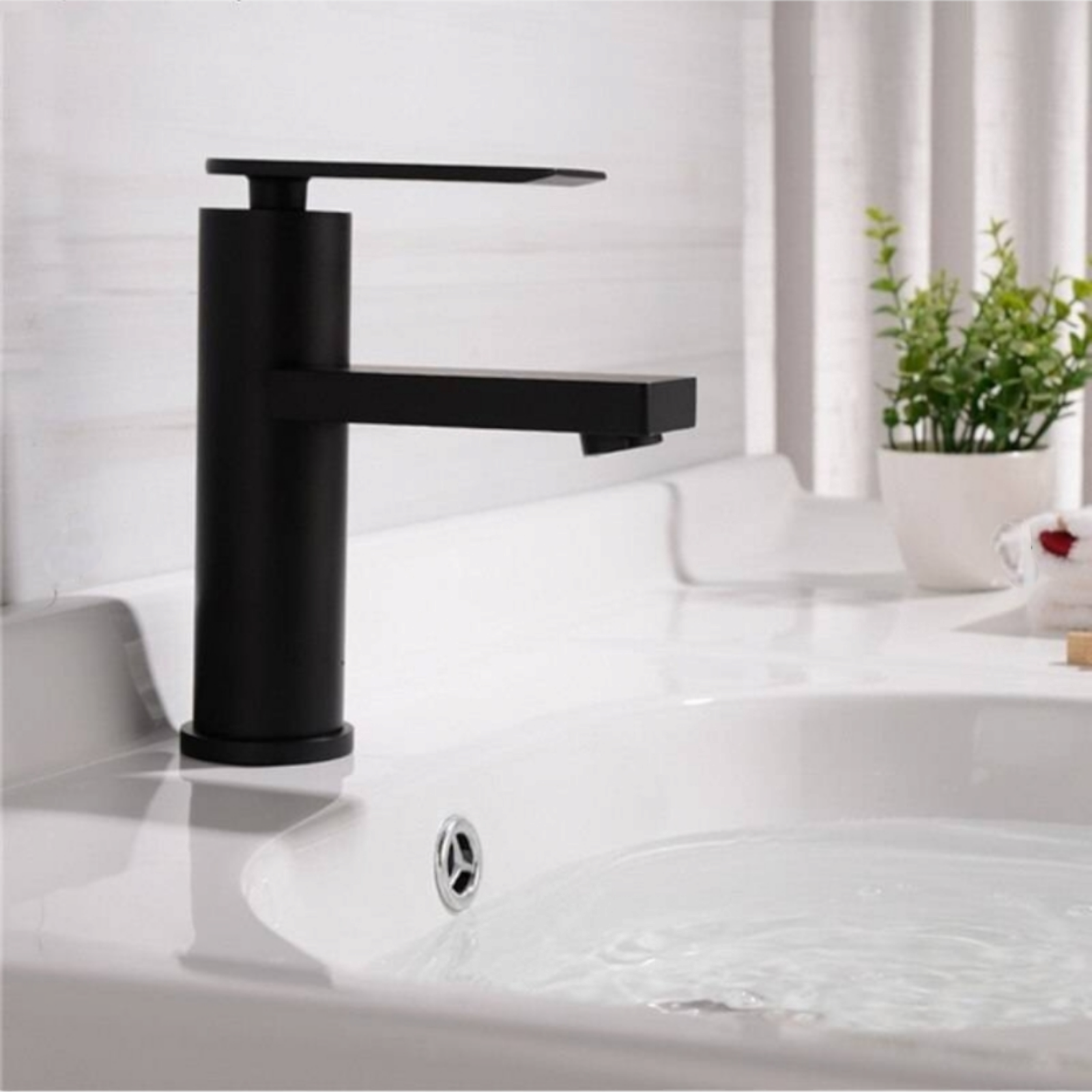 Смесител за умивалник, Черен 7277H