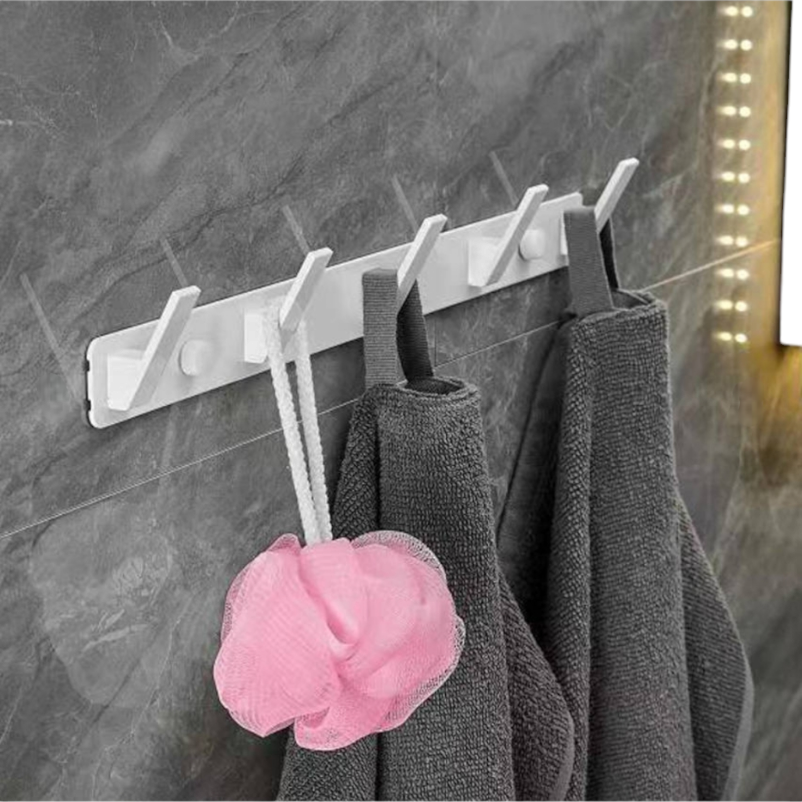 Закачалка с пет куки, Бяла AR880099-5W