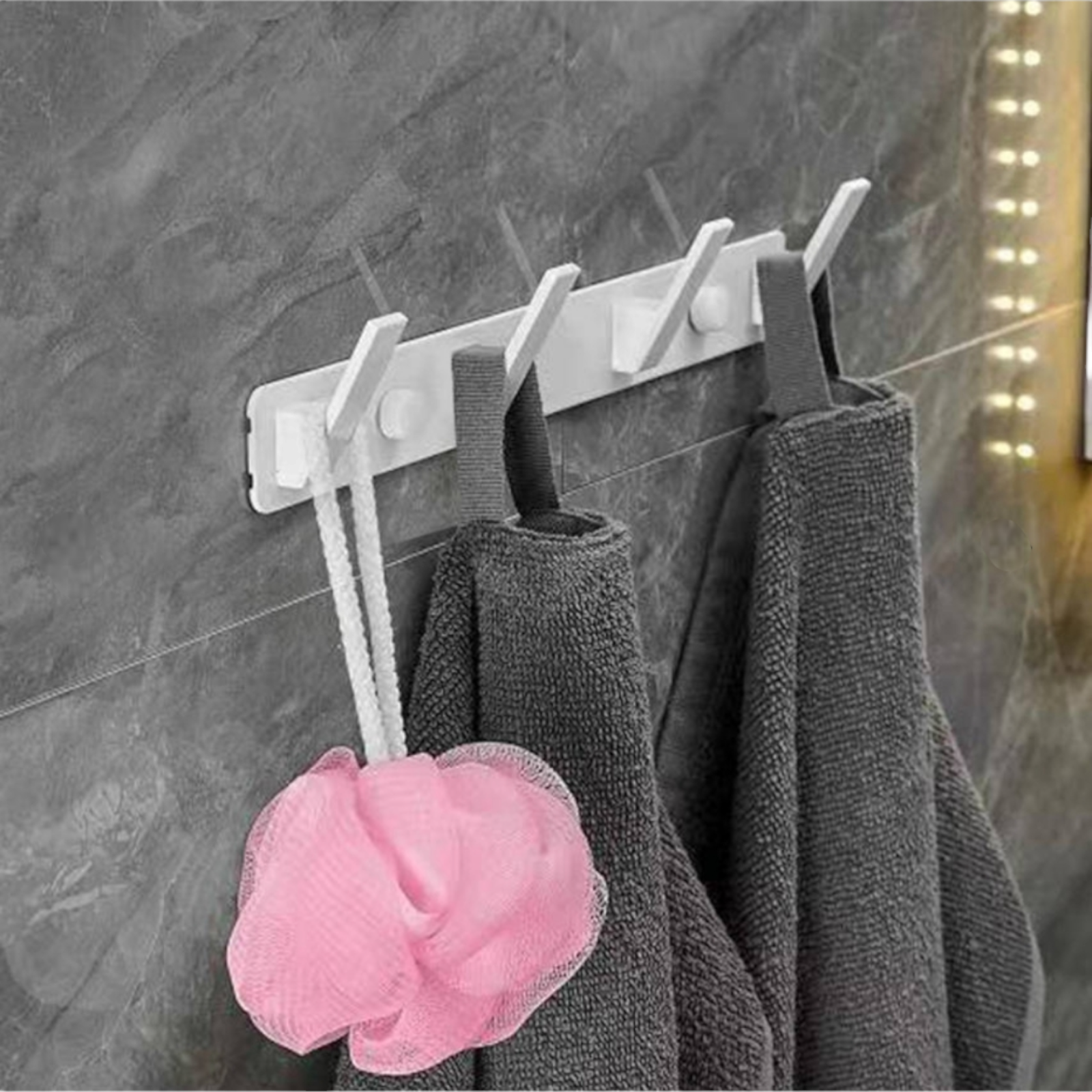 Закачалка с четири куки, Бяла AR880099-4W