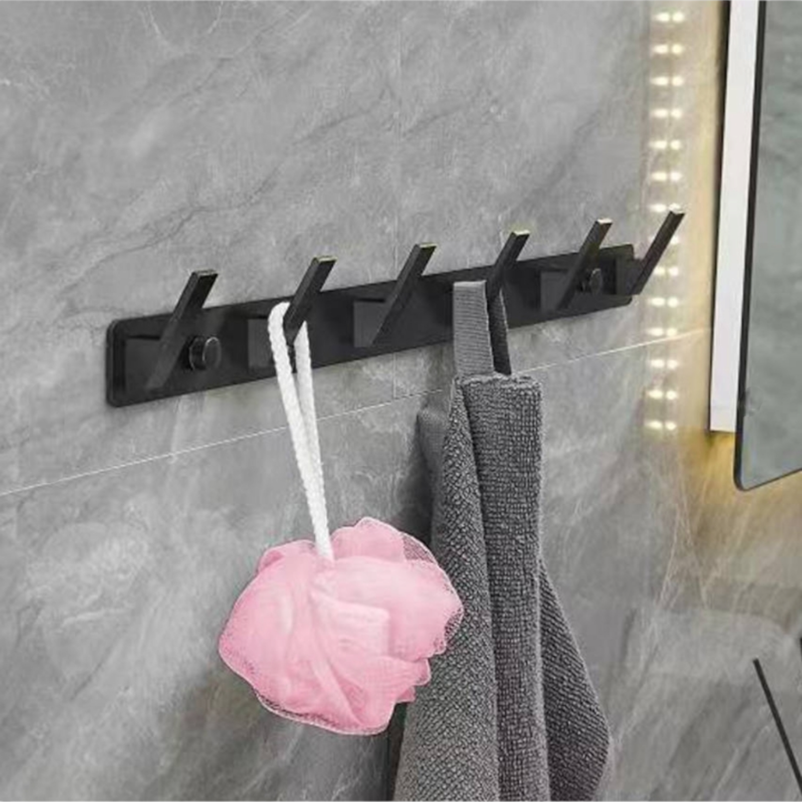 Закачалка с шест куки, Черна AR880099-6B