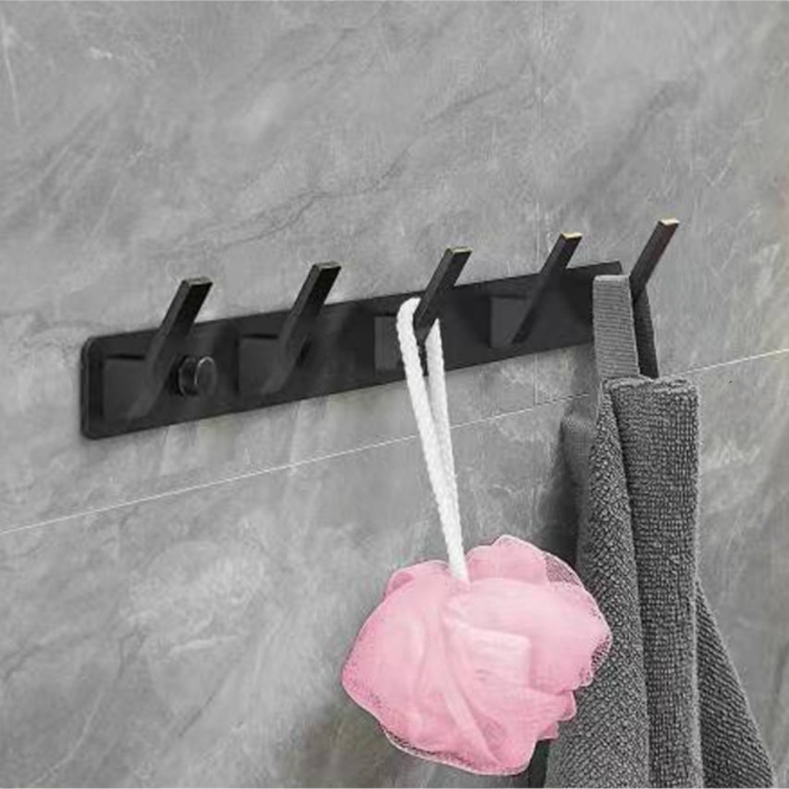 Закачалка с пет куки, Черна AR880099-5B