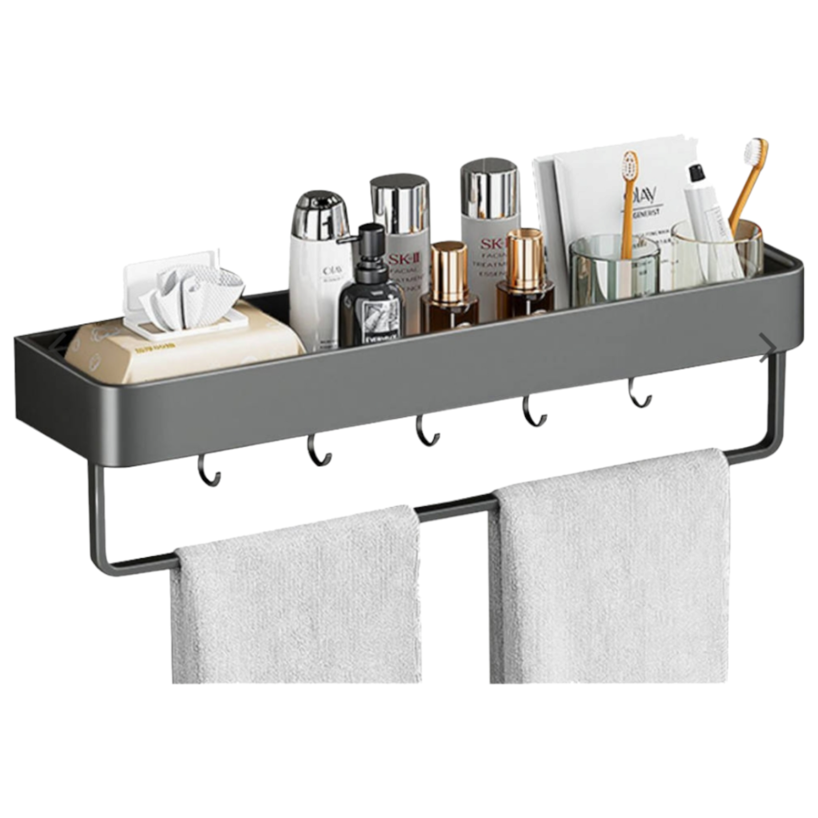 Рафт за баня 50см, Сив POLKA006