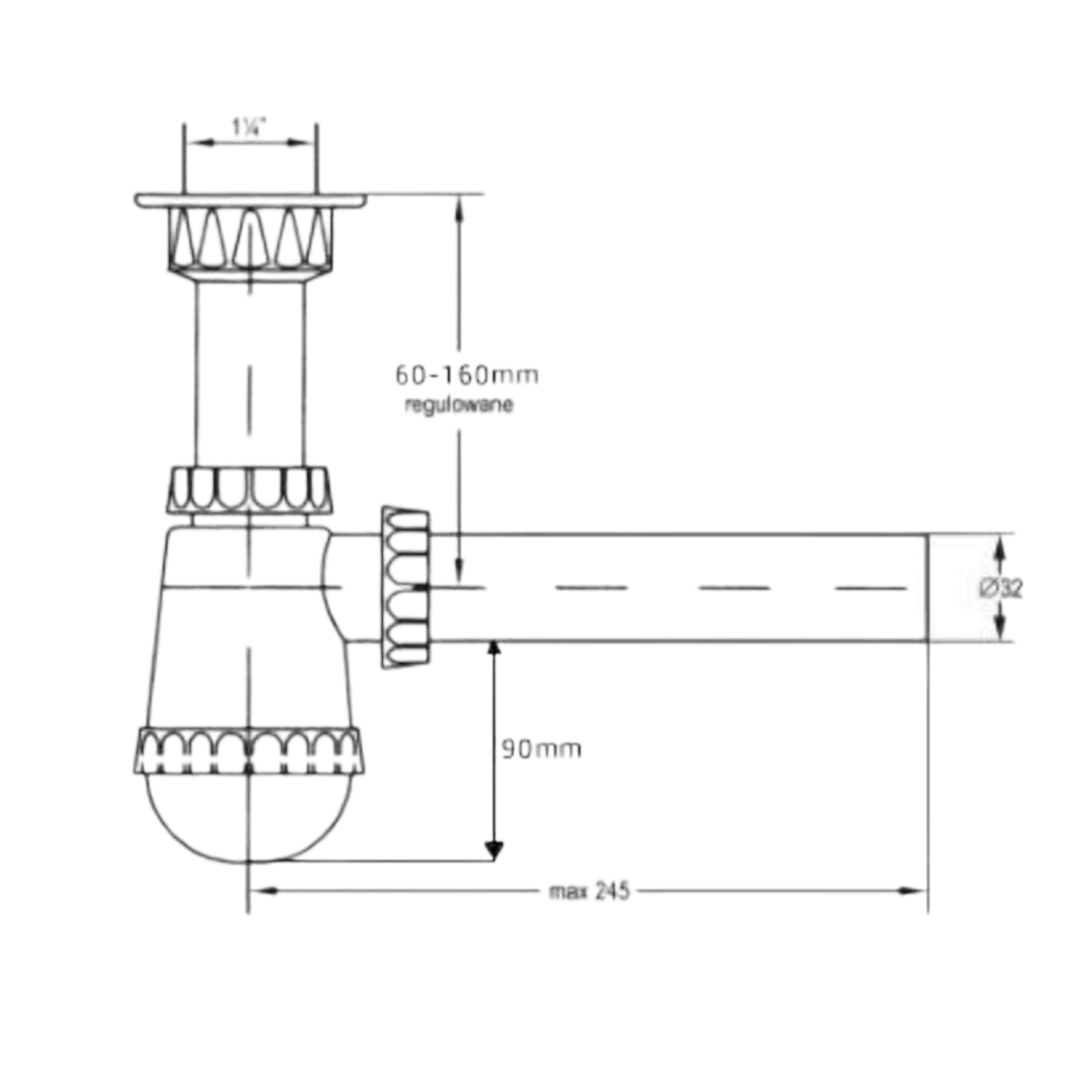 Сифон за умивалник SYFON001