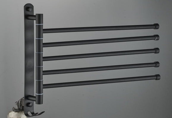 Поставка за хавлии с пет рамена, Черна MB40-5