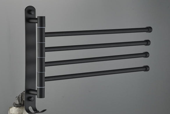 Поставка за хавлии с четири рамена, Черна MB40-4