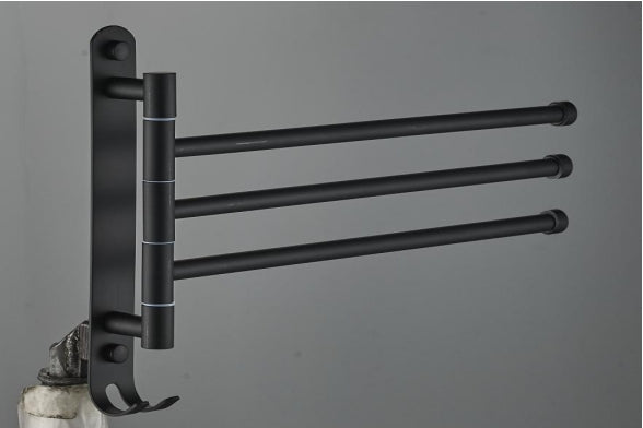 Поставка за хавлии с три рамена, Черна MB40-3