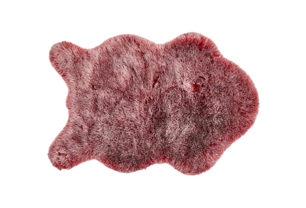 Килим със заешка кожа (имитация)-розов